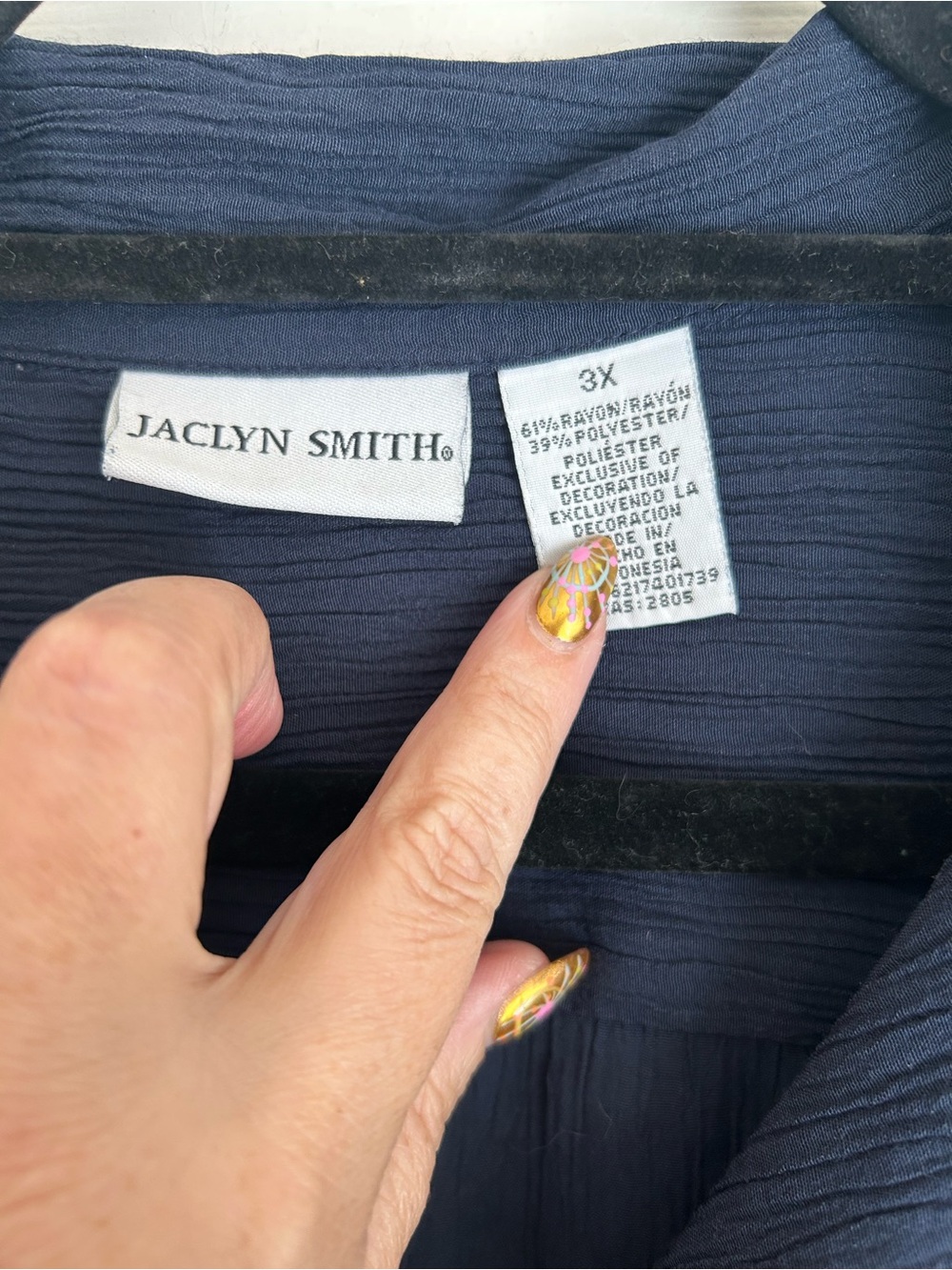 Vintage Jaclyn Smith button down blouse size 3x - Picture 2 of 3